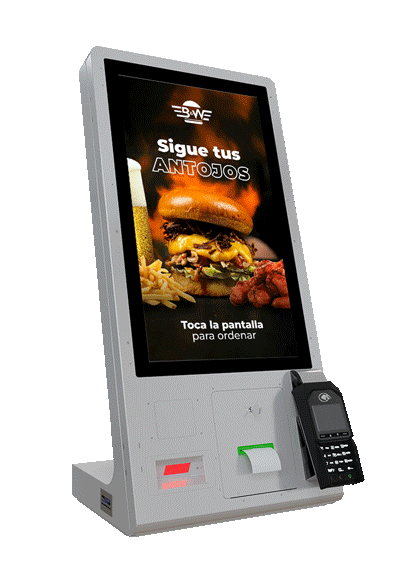Ofrecemos soluciones personalizadas para la venta de productos y servicios, con kioscos inteligentes equipados con pantallas táctiles y software de kiosco intuitivo