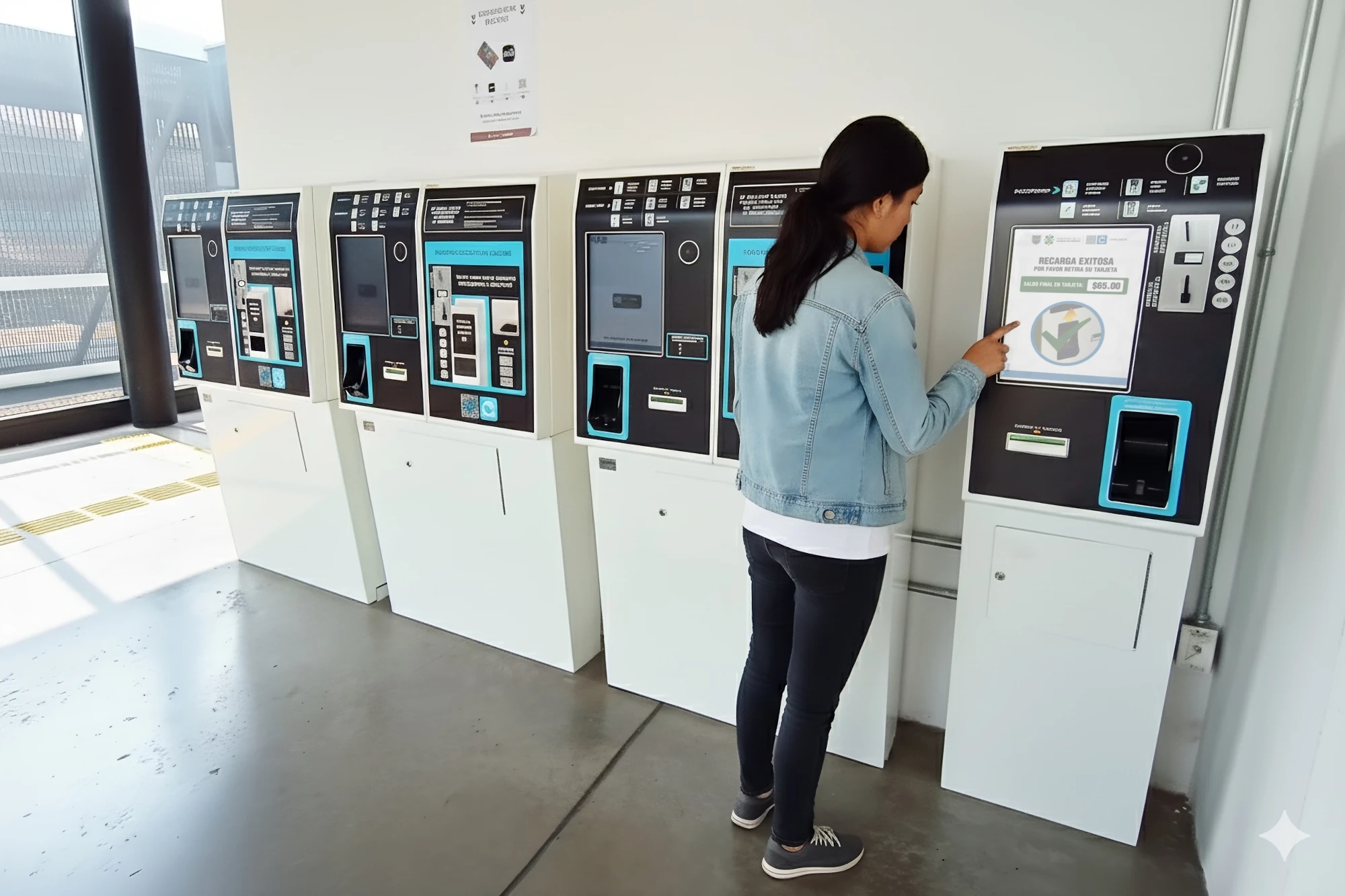 Máquina TVM 100 L (Ligera) para recarga automatizada de tarjetas de transporte sin contacto, de alto desempeño y probada en Metrobús y Cablebús L1