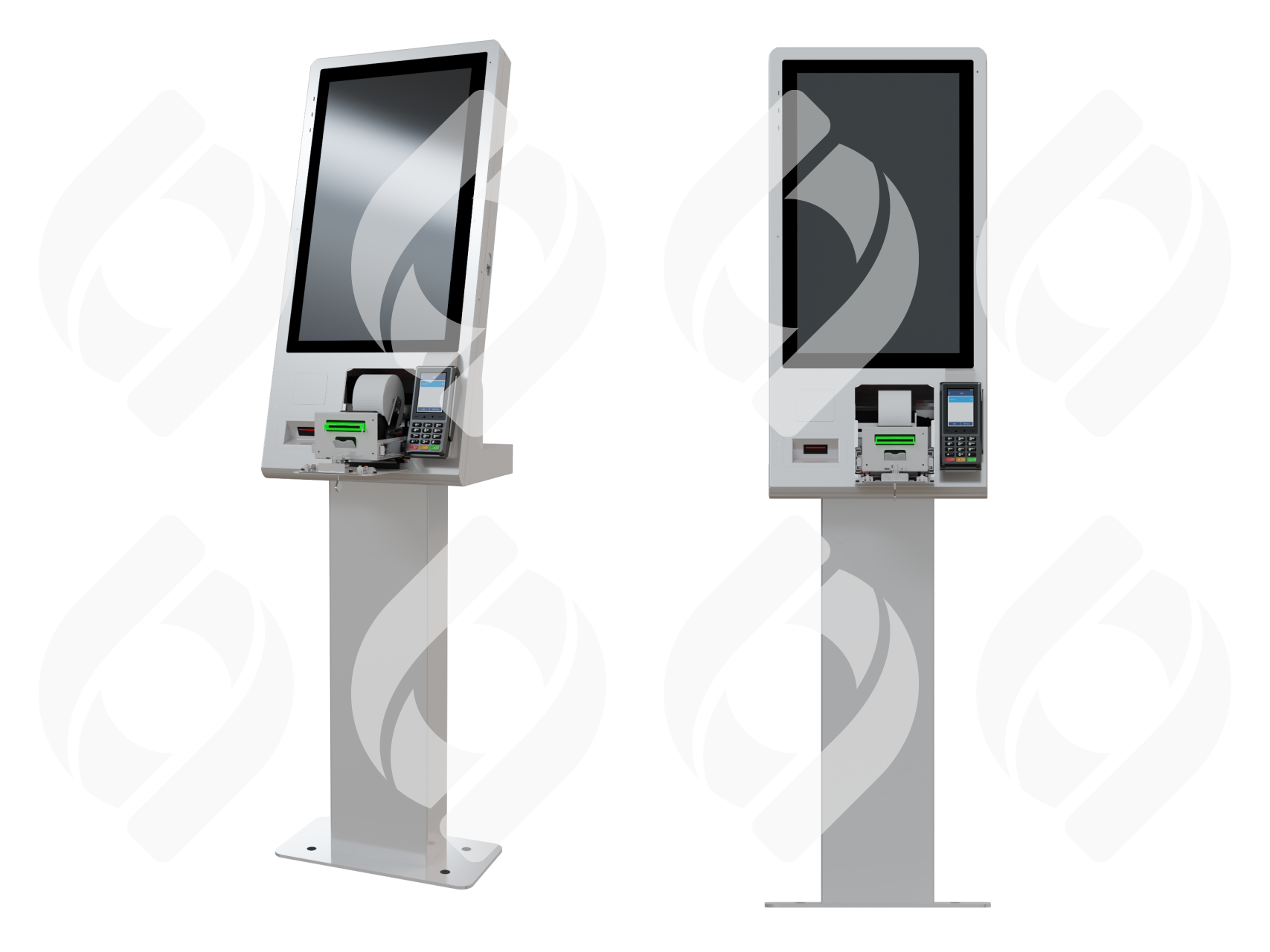 Fabricación de kioscos de pago para la consulta de directorios y la realización de transacciones en plazas comerciales